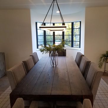 Clean residential dining room