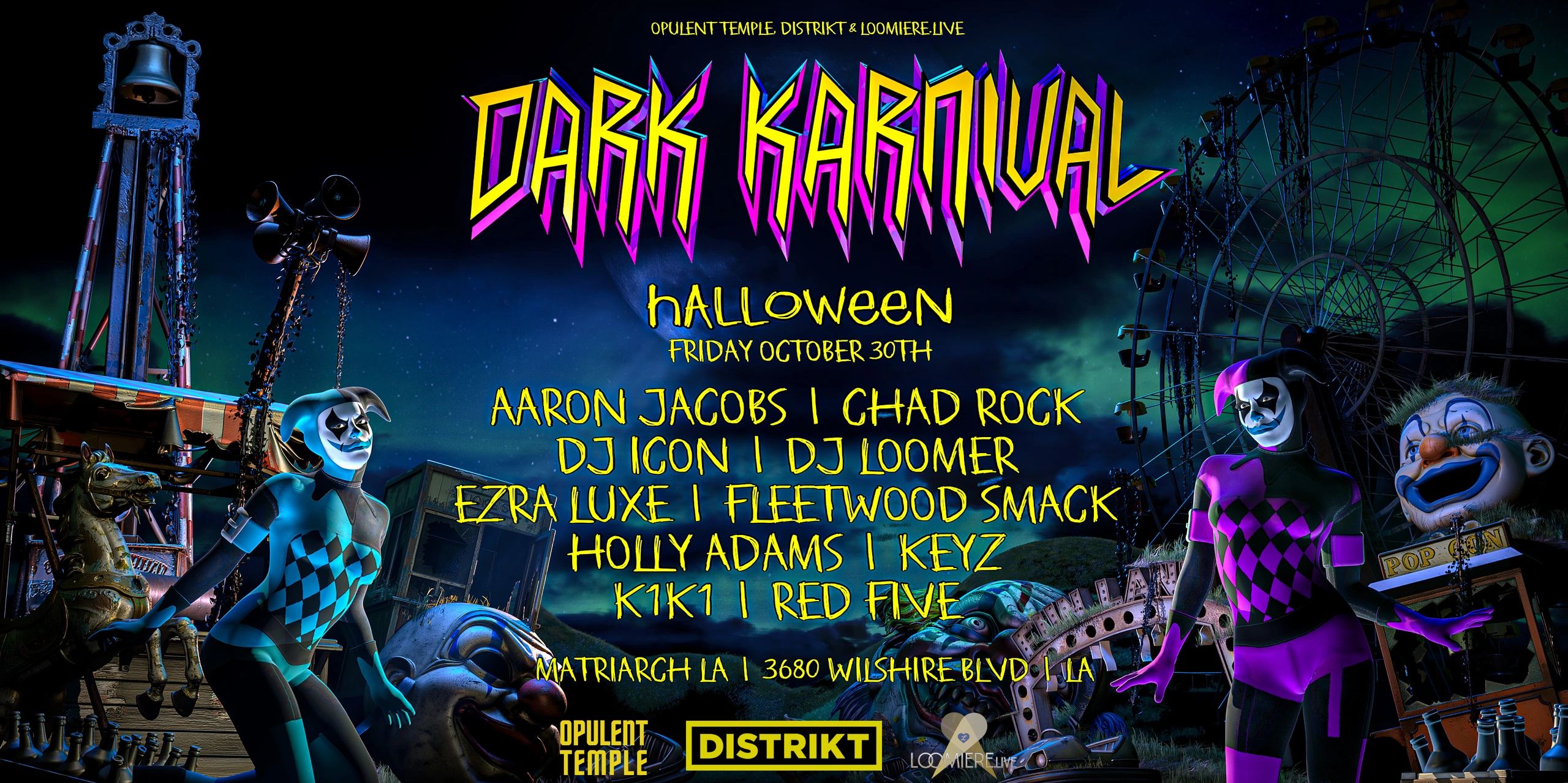Dark Karnival 2026 flyer with lineup