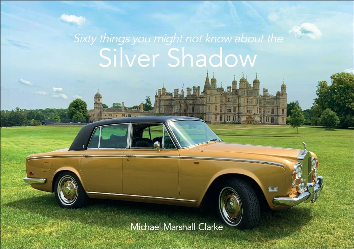A book front cover depicting a Rolls-Royce Silver Shadow.