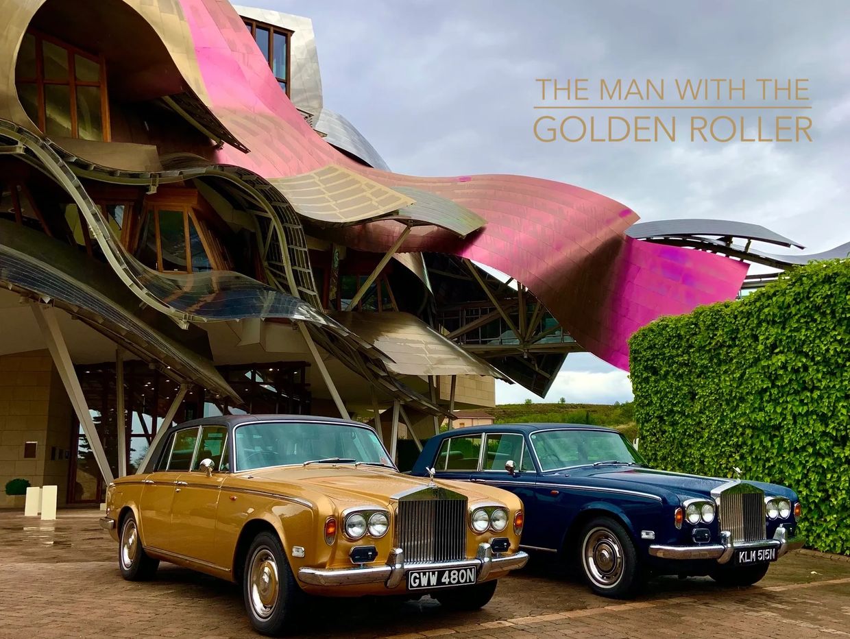 Two Rolls-Royce Silver Shadows pictured in La Rioja, Spain.