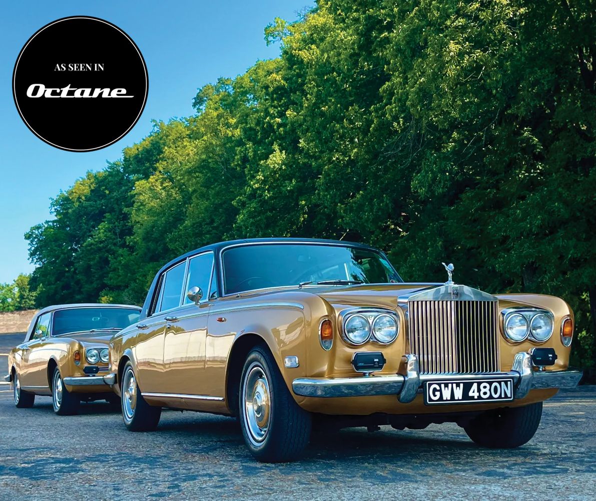 Two classic Rolls-Royce cars.