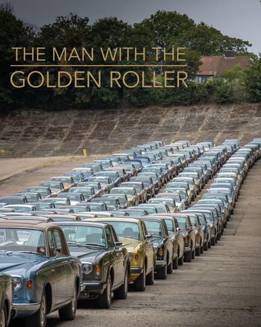 174 Rolls-Royce Silver Shadows on the historic finishing straight at Brooklands Museum in Surrey, UK