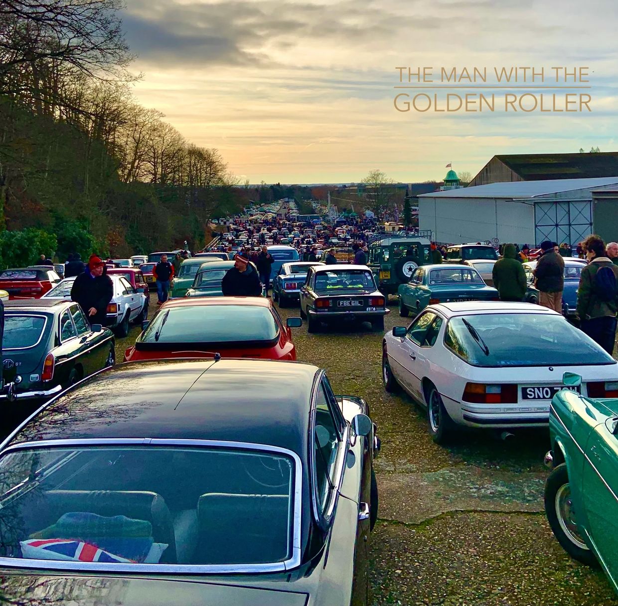 A group of classic cars at an event