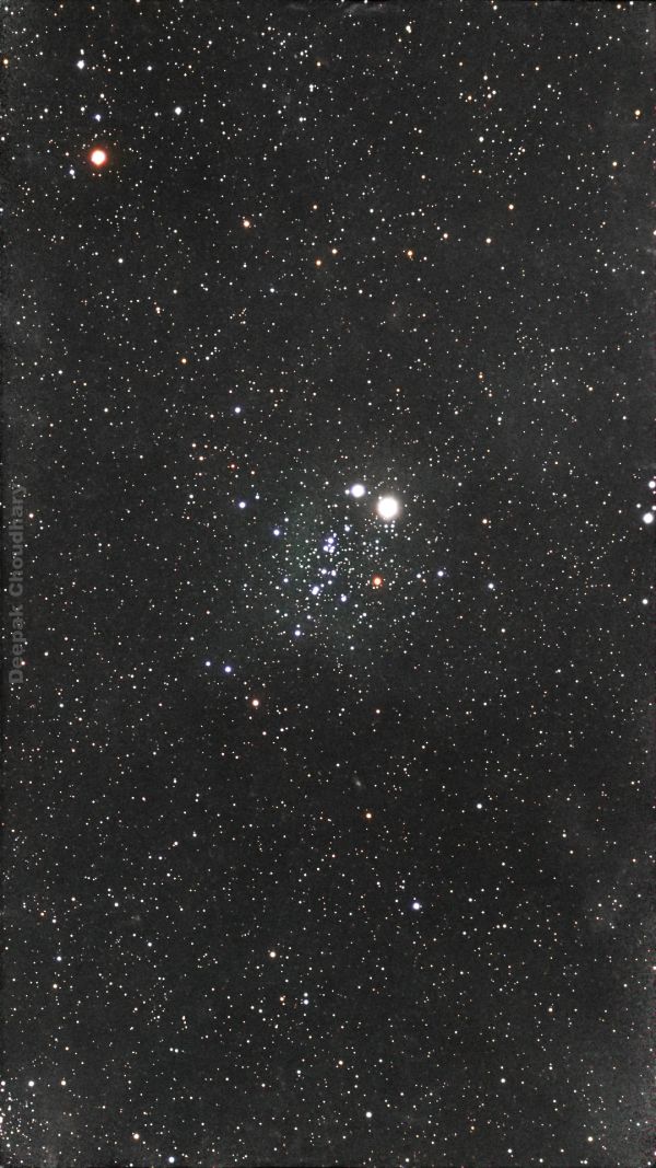 Dense star cluster in deep space.
