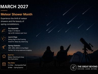 March 2027 meteor shower month with tips for stargazing and best dates.