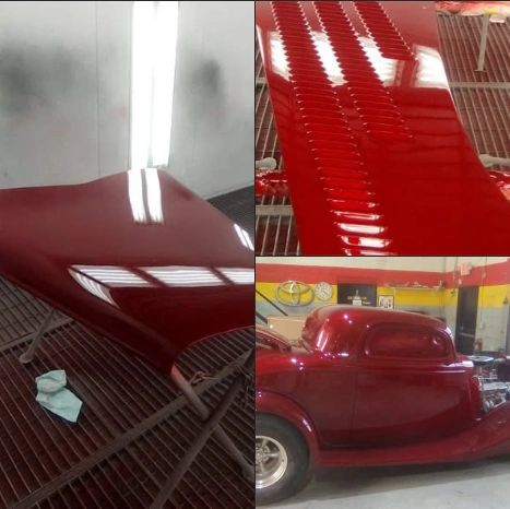 Chevy coupe panels — fresh paint