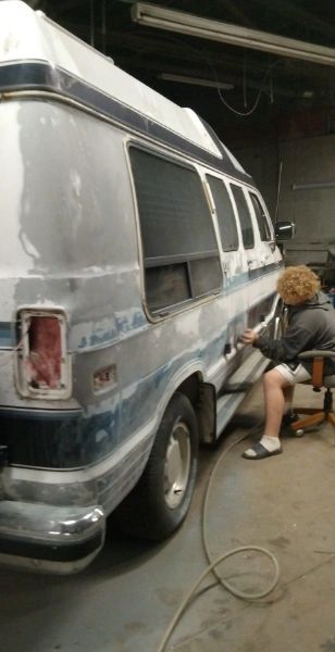 Camper van body and paint