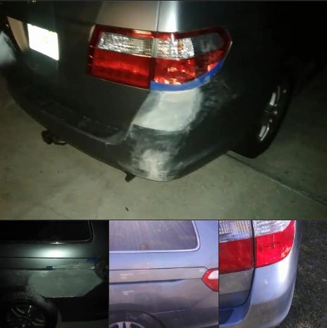 Spray finish before and after