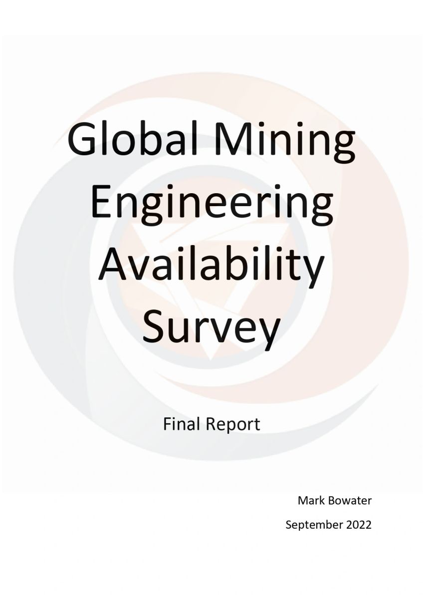 Global Mining Engineering Availability Survey Report 2022