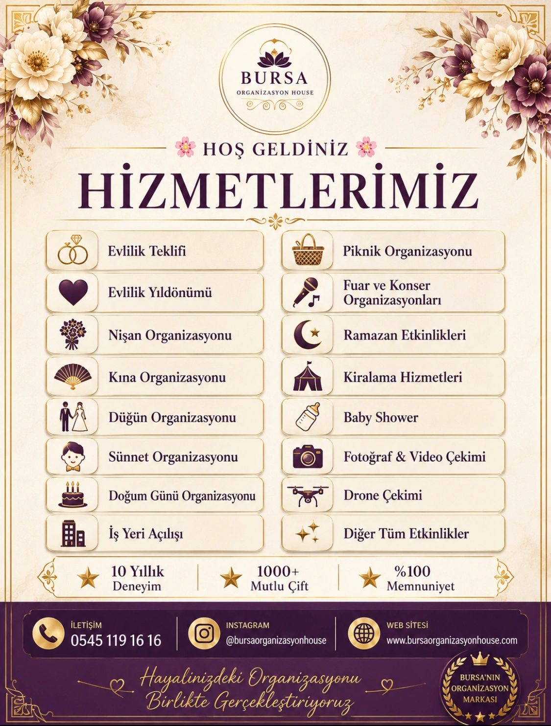 Bursa organizasyon - Bursa evlilik teklifi - Bursa sünnet organizasyon - Bursa açılış organizasyon