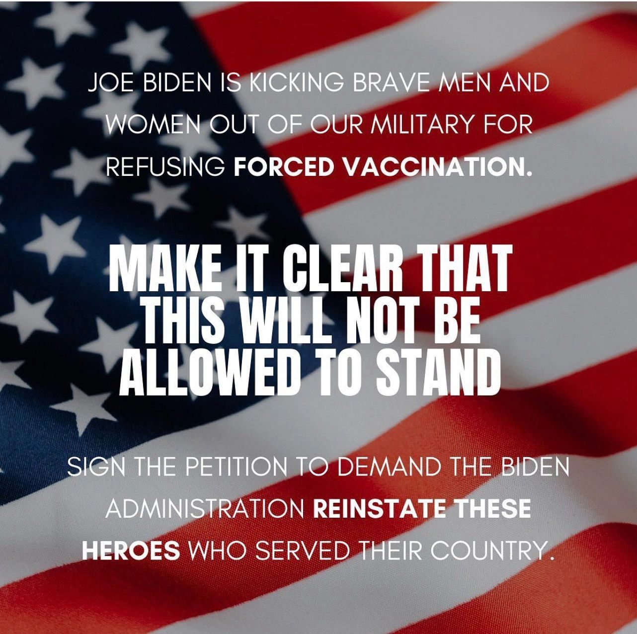 STAND WITH THE TROOPS Sign Petition Today 