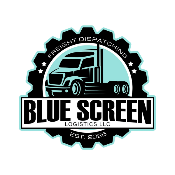 blue screen logistics logo