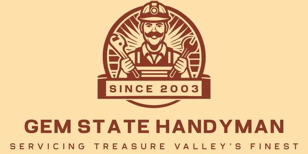 Logo of Gem State Handyman with a handyman holding tools and the text 'Since 2003'.