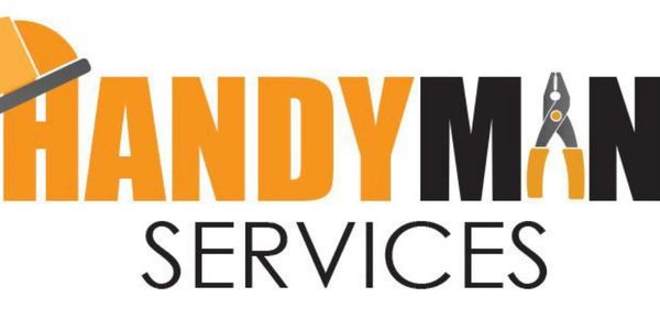 Logo for handyman services with a construction helmet and pliers.