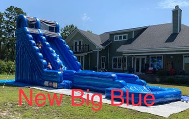 22 foot Big Blue, 55 foot long water slide