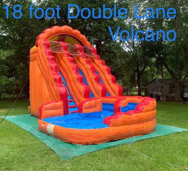 Double Lane Volcano Curve Slide 18 foot