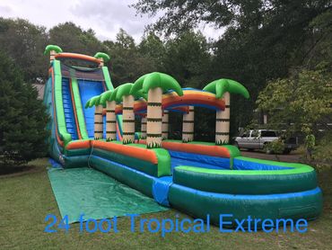 24 foot Tropical Extreme, 62 foot long water slide