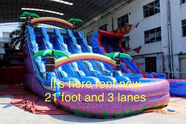 21 foot 3 Lane Water Slide