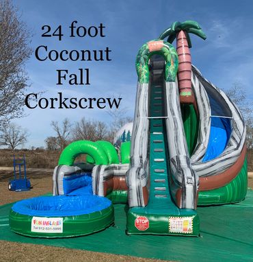 24 foot Coconut Falls Corkscrew Slide