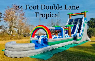 24 foot Double Lane 65 foot Long Water Slide
