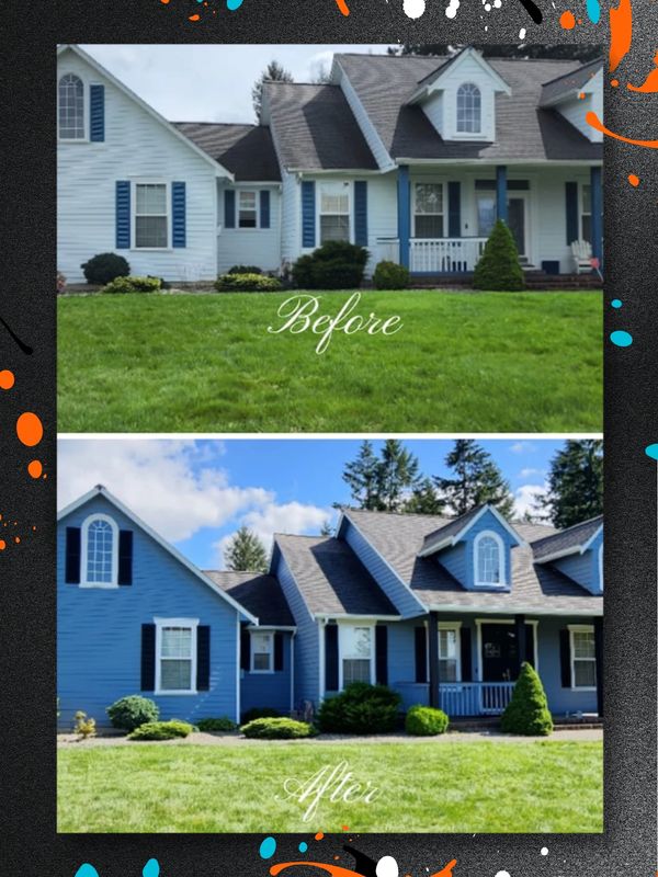 Perfect Reflections Painting - Exterior house painting before and after examples.