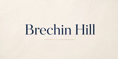 Elegant text displaying 'Brechin Hill' on a textured light background.
