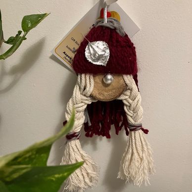 Handmade Aspen Gnomes using recycled materials.