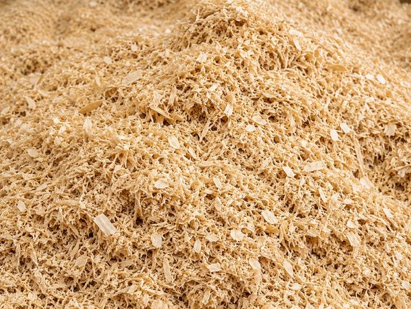 Pile of wood shavings. 