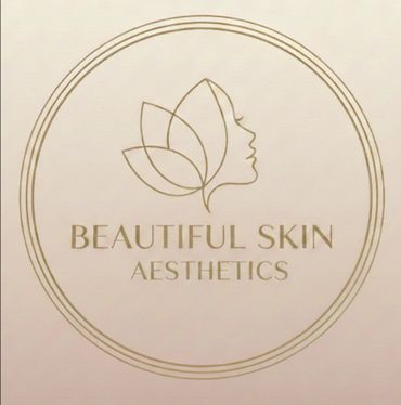 Logo of Beautiful Skin Aesthetics with a floral and face outline design.