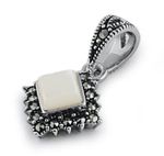 MOP Marcasite Symbol Pendant