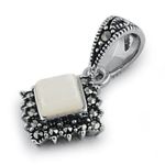 MOP Marcasite Symbol Pendant