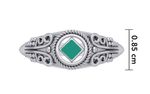 Ornate Malachite Symbol Ring - Image 2