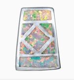 White Opal Service Symbol Pendant