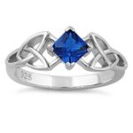 NA Celtic Ring w/Blue Crystal - Image 2