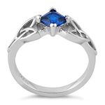 NA Celtic Ring w/Blue Crystal - Image 4