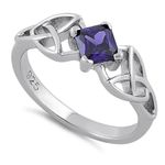 NA Celtic Ring w/ Purple Crystal