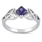 NA Celtic Ring w/ Purple Crystal - Image 3