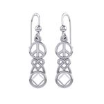 Celtic NA Peace Heart Earrings