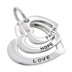 Faith, Hope Love Hearts Pendant