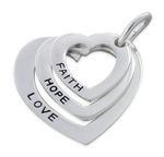 Faith, Hope Love Hearts Pendant - Image 2