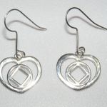 NA Heart Sterling Earrings