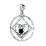 NA Heart of Power Pendant with Onyx
