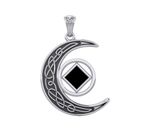 Onyx Moon Celtic Pendant