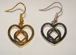 NA Heart Earrings (gold or silver)