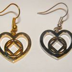 NA Heart Earrings (gold or silver)