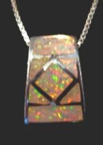 White Opal Service Symbol Pendant