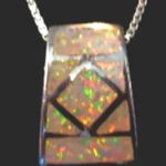 White Opal Service Symbol Pendant