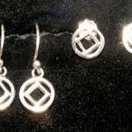 NA Sterling Symbol Earrings (post or hanging)