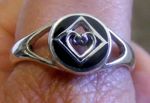 NA Onyx Heart Symbol Ring - Image 3