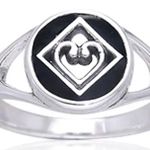 NA Onyx Heart Symbol Ring